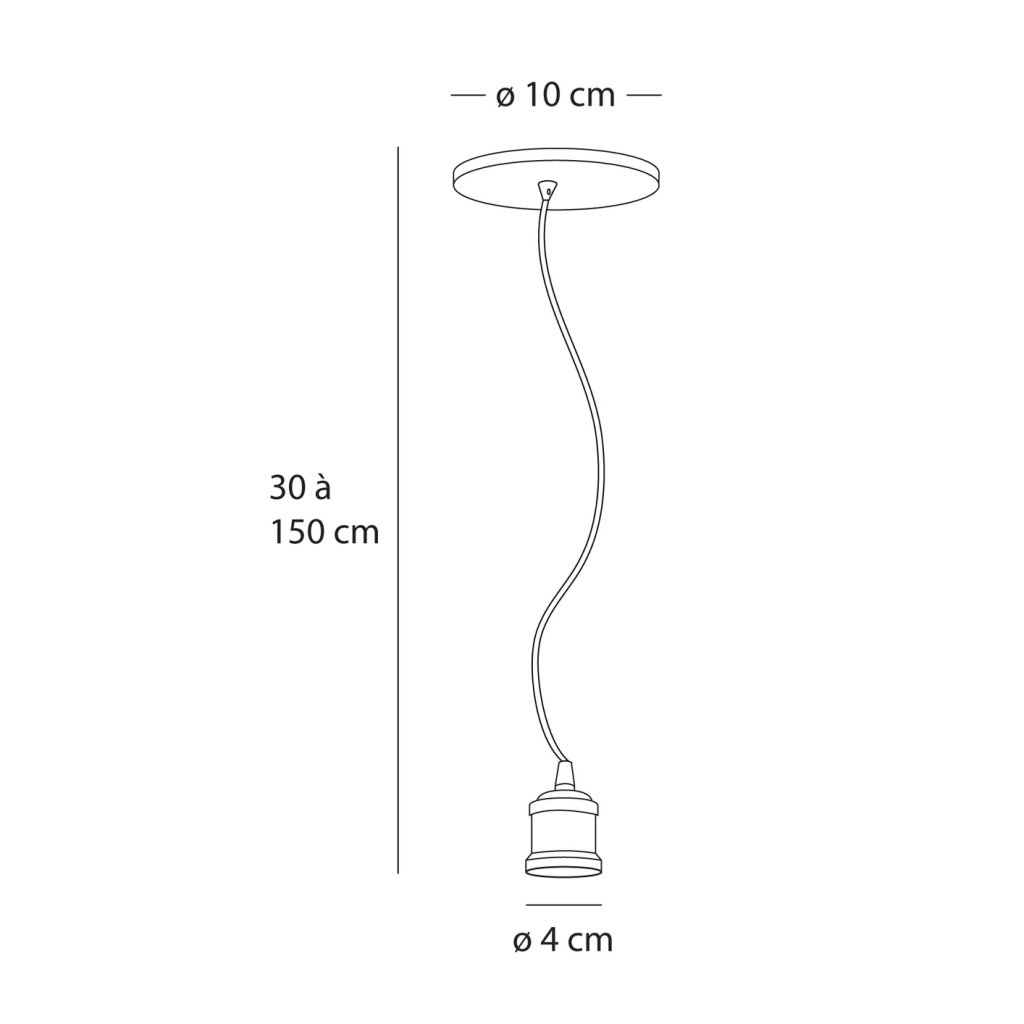 Luminaire à suspension Tecla cuivre - Créaligne